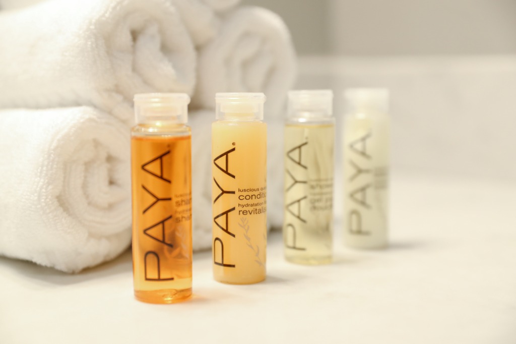 Premium PAYA toiletries with plush towels